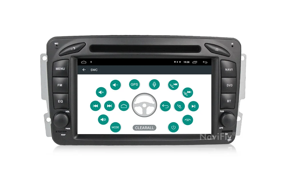 Navifly Android 9 поддержка RDS TPMS DAB автомобильный DVD gps плеер для Mercedes Benz W209 W203 W463 Viano W639 Vito с 4G