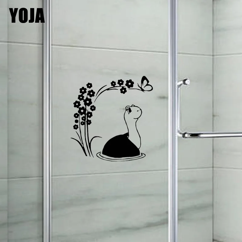 YOJA 26x25 см забавная маленькая черепашка для ванной душа наклейка спальни дома на