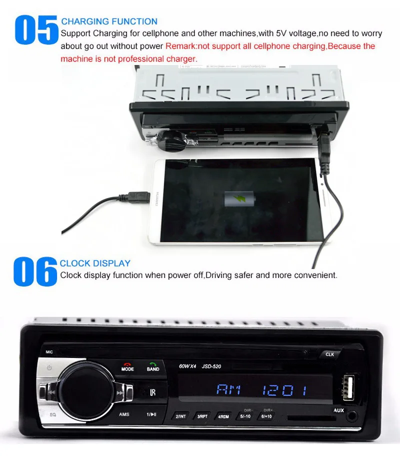 1 din автомагнитола 12 в Bluetooth автомобильный стерео fm-радио MP3 аудио плеер USB SD AUX Автоэлектроника сабвуфер в-dash 1 DIN Авторадио