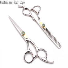 " Нержавеющая выгравированный логотип прямые ножницы филировочные ножницы для ухода за собакой профессиональные ножницы для домашних животных ножницы для животных C1025