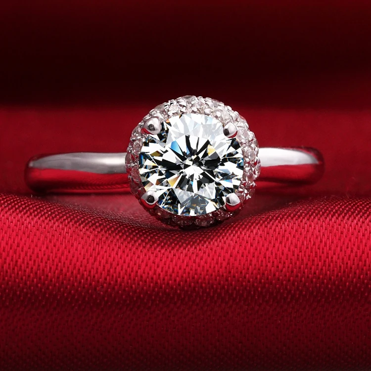 

Name customize ring 1 carat pure 925 silver simulation NSCD sona wedding engagement diamant ring bands (DFE)
