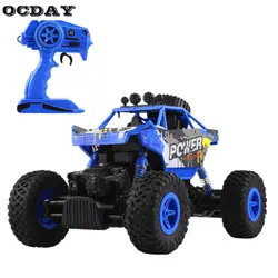 OCDAY Мальчики RC радиоуправляемые автомобили 2,4 ГГц 4WD рок сканеры ралли скалолазание автомобиль Высокая скорость Bigfoot гоночная модель