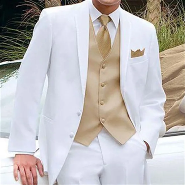 white and golden suit