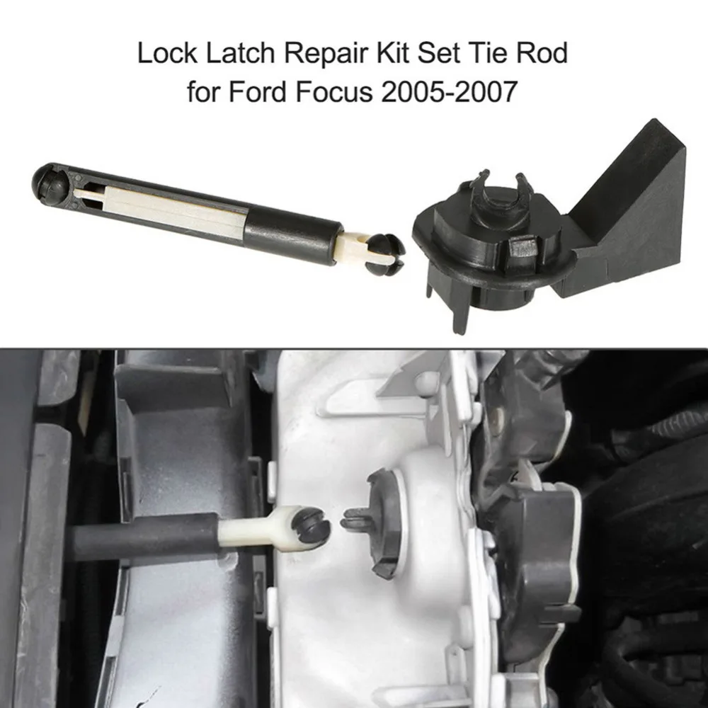 Car Bonnet Hood Lock Latch Repair Kit Set Tie Rod For Ford Focus