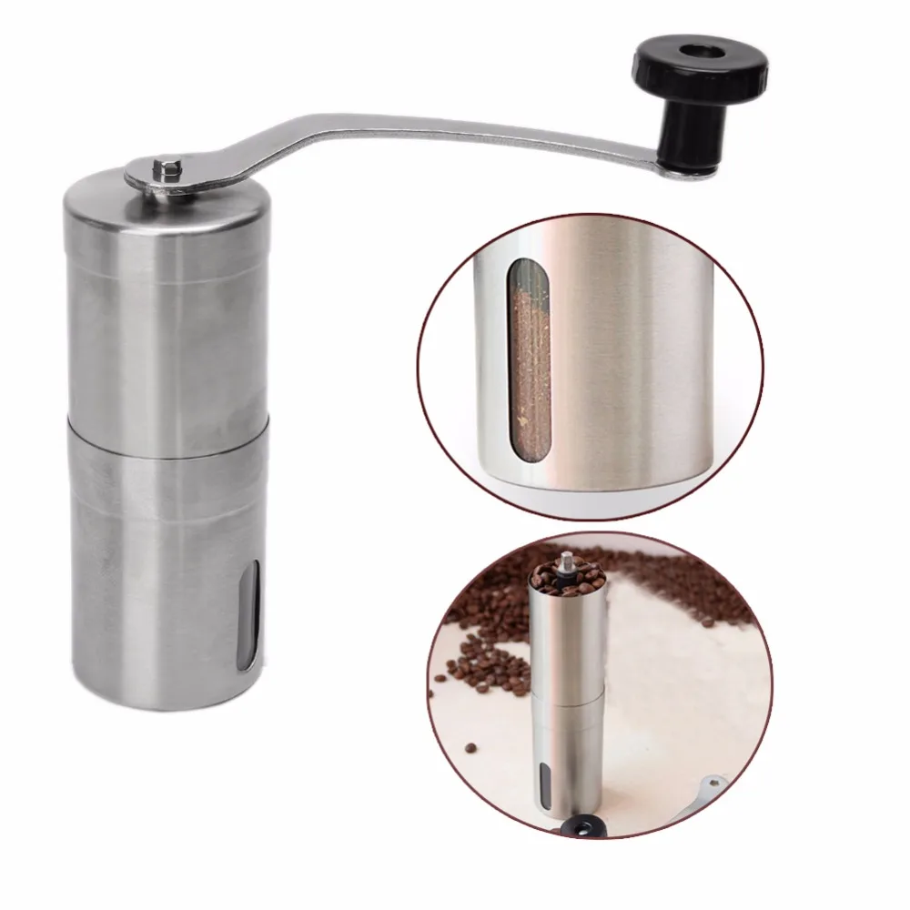 

Stainless Steel Manual Coffee Bean Grinder Mill Hand Grinding Kitchen Tool