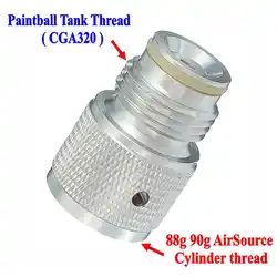 88 г 90 г CO2 картридж цилиндр для пейнтбола бак нить адаптер съемки Пейнтбольные Аксессуары Адаптер преобразует для CGA320 бак