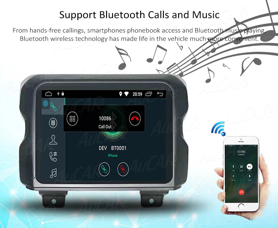 Excellent AuCAR 8.4" Android 8.0 car radio Car DVD Player for Jeep Wrangler jk 2018 car Stereo GPS Navigation system HD radio IPS WIFI 13