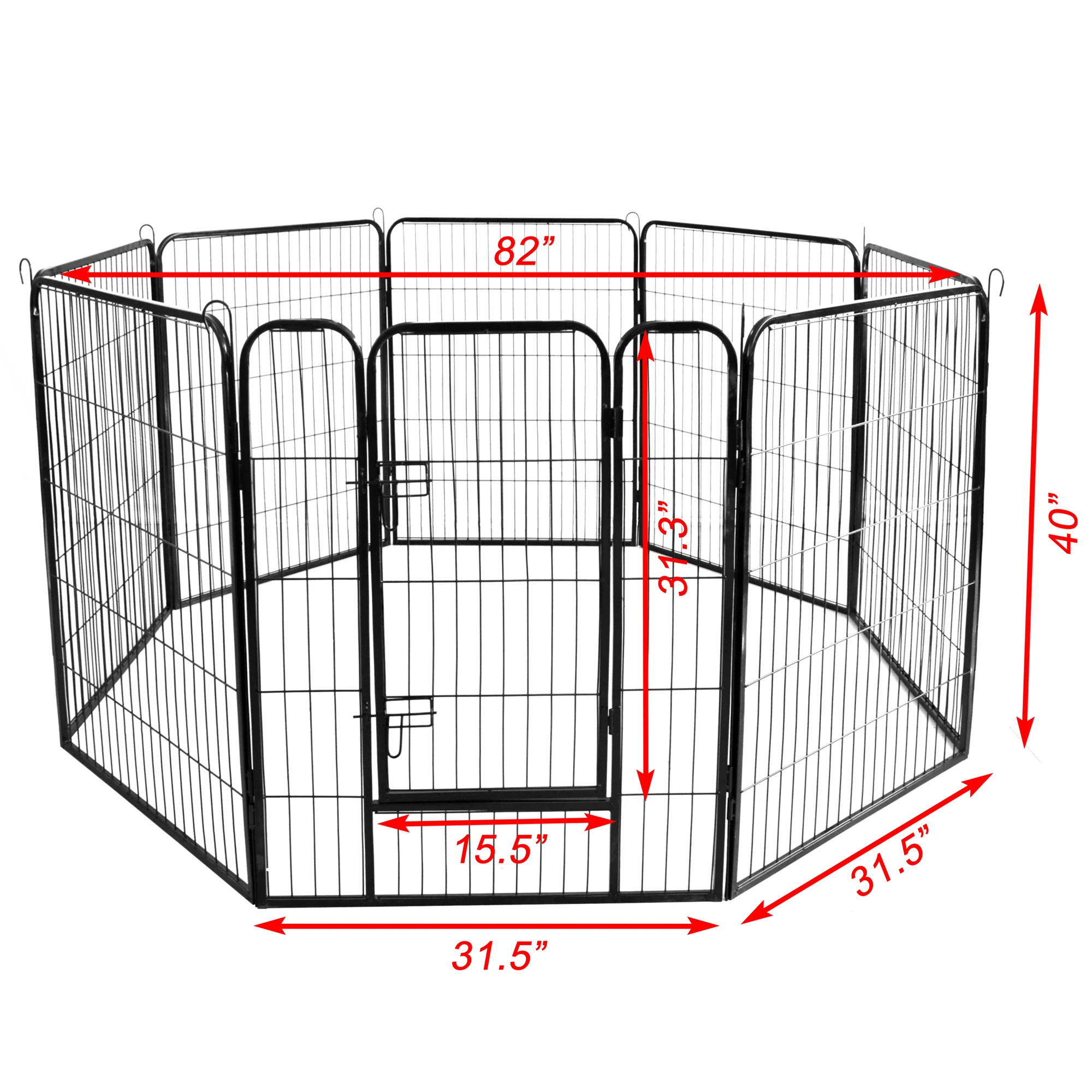 Металлический манеж для домашних животных 8 панелей помещений и улицы Складные