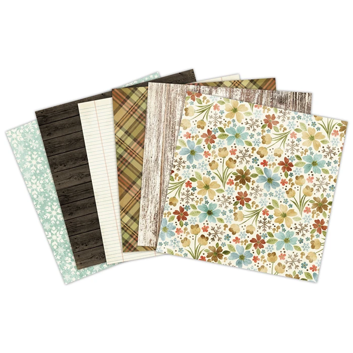 Snow-day-Scrapbooking-paper-pack-of-24-sheets-handmade-craft-paper-craft-Background-pad-51 (1)