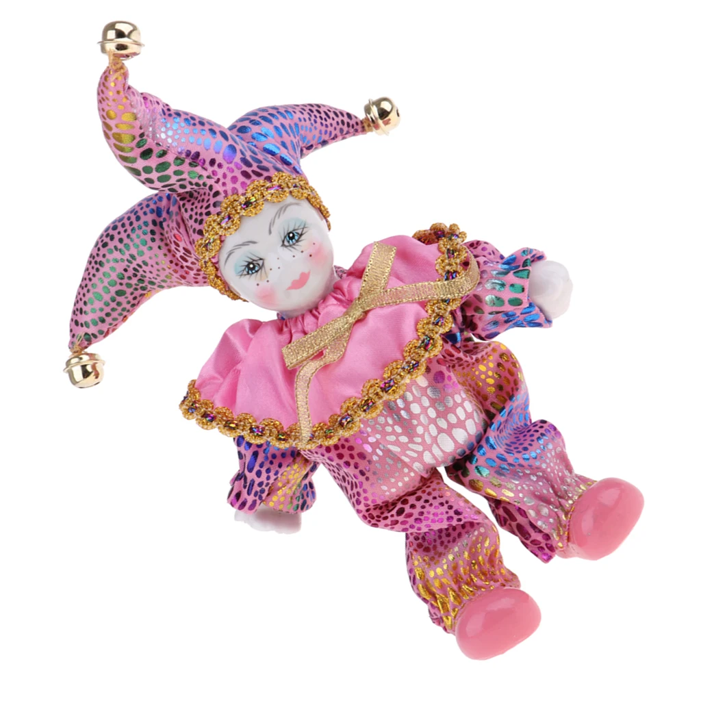 Розовые очаровательные викторианские фарфоровые куклы Детская модель ангела триангела кукла Арлекин кукла-Клоун игрушки День рождения фестиваль подарки ремесла