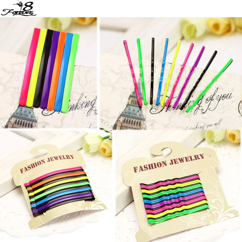 25pcs 12pcs Colorful Metal Bobby Hair Pins Clips Barrette 25pcs 12pcs Colorful Metal Bobby Hair Pins Clips Barrette Flat Wave Styles Multicolor Accessories In Braiders From Beauty Health On