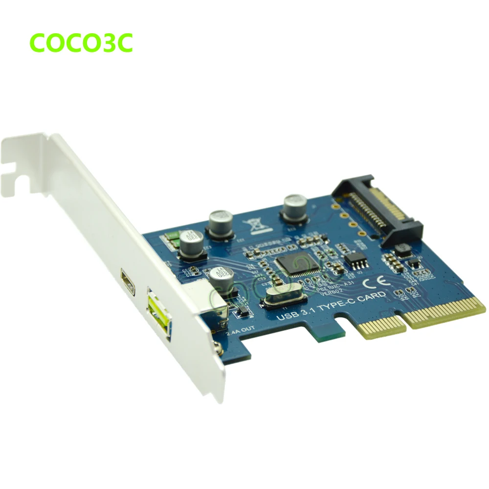  Escritorio 10Gbps USB 31 tipo C + puerto de carga rápida USB tarjeta PCI express PCI-e x4 A Adaptad
