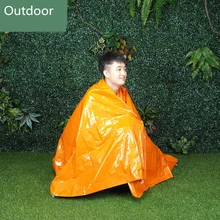 Открытый ПЭ оранжевый аптечка первой помощи спасения одеяло Теплый выживания термальность одеяло спасательный оборудование