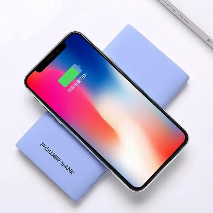 Портативный ультра тонкий 20000mAh банк силы для Huawei iPhone Samsung Xiaomi Беспроводное