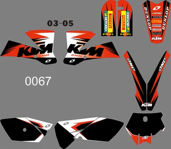 

6 STYLES TEAM GRAPHICS BACKGROUNDS DECALS STICKERS FOR KTM SX 85 2003 2004 2005