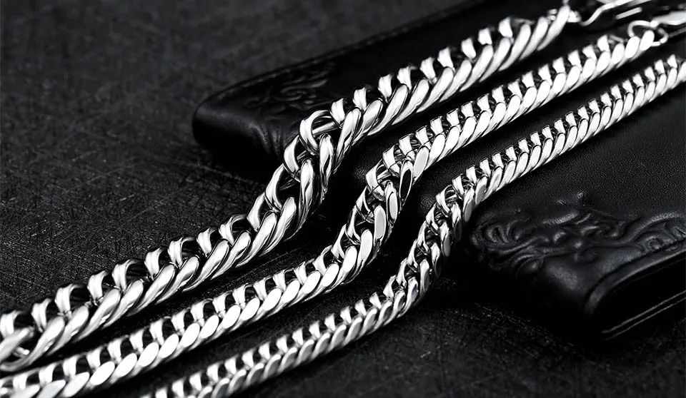 Нержавеющая сталь, дизайн, Мужской панк браслет-цепочка с черепом, мужской модный браслет с шармом из нержавеющей стали, ювелирные изделия