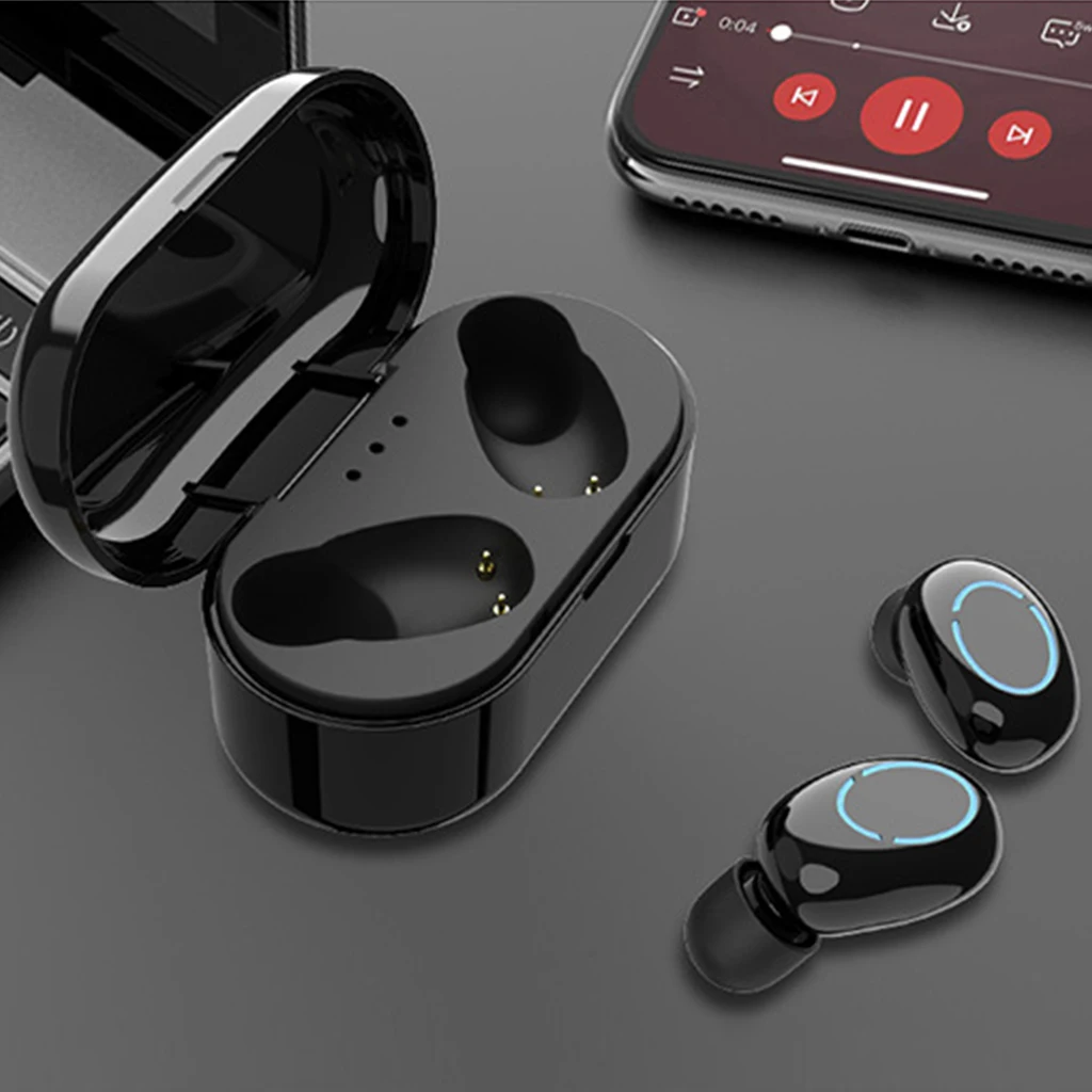 Мини L18 TWS V5.0 Bluetooth настоящие беспроводные наушники HiFi шумоподавление стерео спортивная водонепроницаемая гарнитура с зарядным чехлом