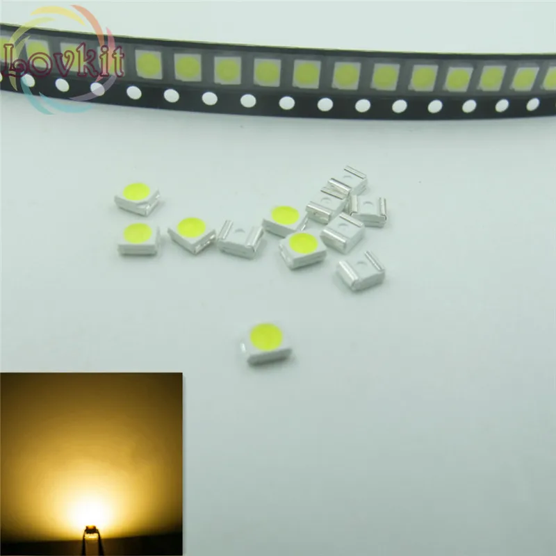 5000 шт./лот PLCC 2 теплый белый светодиод 1210 3528 SMD ультра яркие светодиоды 3 0 V 2800 3500K