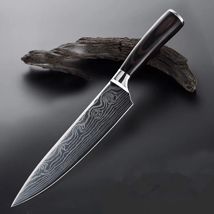

High quality utility knife Kitchen knife Japanese 7CR12 layer Damascus steel paring knife wood handle Boning knife Tools