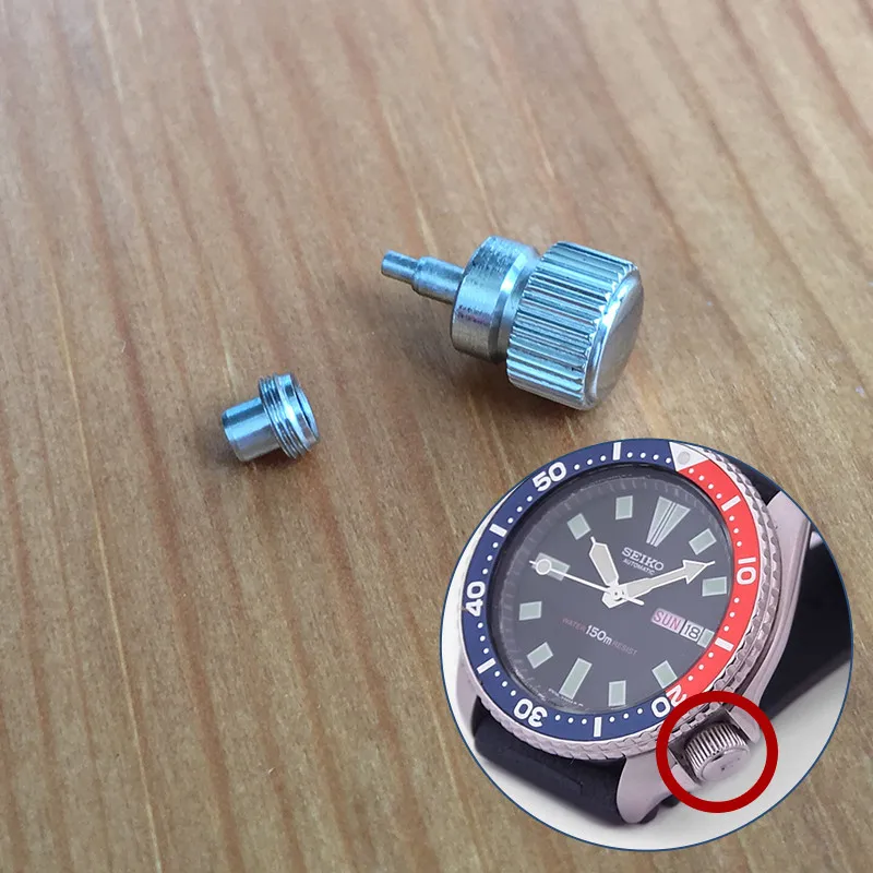 

steel waterproof crown for Seiko Prospex 41mm mens' automatic watch