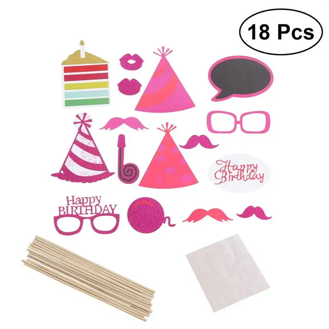 DIY  Photo Booth Props Glasses Moustache Red Lips Bow Ties On Sticks For Wedding Birthday Graduation Party Photo Booth Props