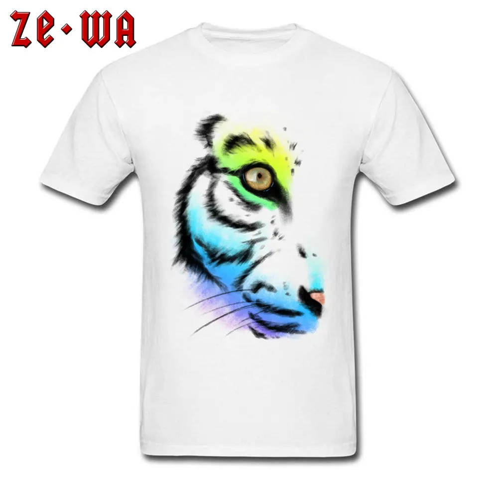 The eye of the tiger Graphic Men T Shirts Round Neck Short Sleeve 100% Cotton Tops & Tees Summer Top T-shirts Top Quality The eye of the tiger white