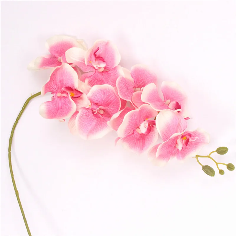 Deep pink Новинка, большой размер, искусственный шелк, 8 головок, Бабочка, Орхидея, украшение для дома, гостиной, пола, искусственный цветок для свадьбы, сцена, макет - Цвет: Deep pink