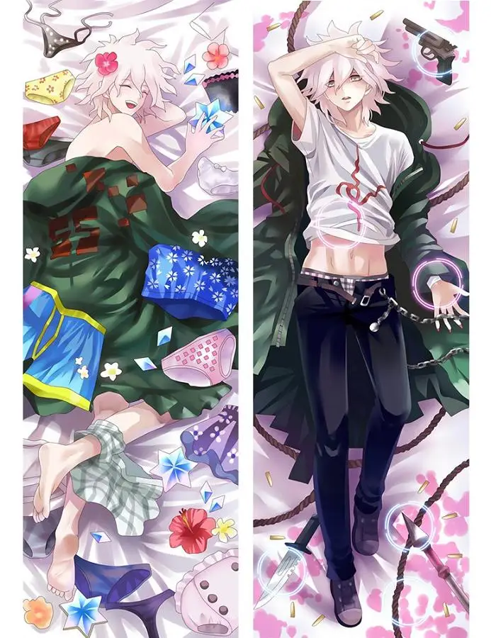 Японское аниме Naegi Makoto Nagito Komaeda Nagito Super Danganronpa Dangan-Ronpa 2 наволочка чехол обнимающий тело Dakimakura - Цвет: A