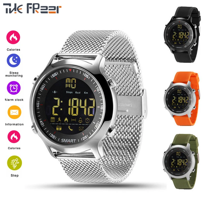 

5ATM Waterproof Smart Watch Pedometer Tracker Call Reminder Burned Calory Walking Distance Bluetooth Wristwatch for IOS Android