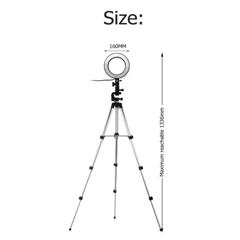 RL-18 5 Вт 1336 мм длина светодиодный фотографический светильник ing с регулируемой яркостью камера фото/Студия/телефон фотография кольцевой светильник лампа и штатив