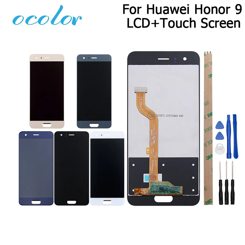 Ocolor для Huawei Honor 9 ЖК дисплей + сенсорный экран 5 15 дюймов дигитайзер сборка Замена