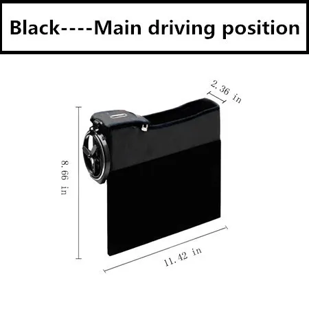 Автомобильный органайзер для укладки Многофункциональный зазор герметичное автокресло контейнер для хранения монет консоль боковой карман черный/красный - Название цвета: C