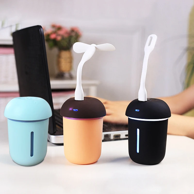 

NAGOMI 200ML triple mushroom lamp humidifier multi-function office air mini USB humidifier essential oil diffuser N20C
