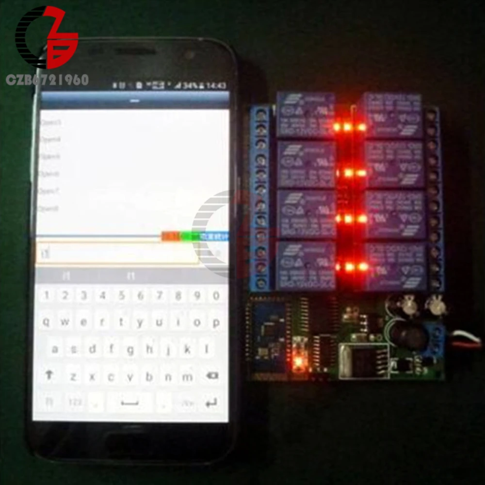 12 В постоянного тока 8 канальный релейный модуль Bluetooth беспроводной переключатель управления для Android Smart Mobile Phone App управление мгновенный Блокировка