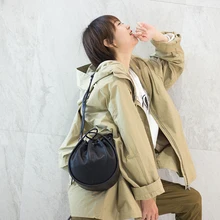 BENVICHED Женская круговая сумка из натуральной кожи Новая мода ретро ручная оригинальная сумка Наклонная Сумка На Одно Плечо c487