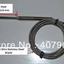 6*110 мм промышленных PT100 Термометры 2 м Нержавеющая сталь кабель