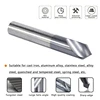 XCAN Spot perceuse 1pc 90 degrés 2-12mm chanfrein fraise chanfrein fraise CNC fraise Point fixe foret carbure fraise ► Photo 3/6