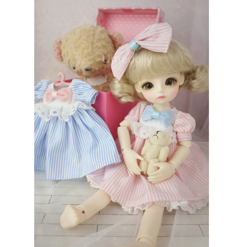 1 шт. милые 1/6 BJD платье в полоску для кукол Blyth одежда аксессуары