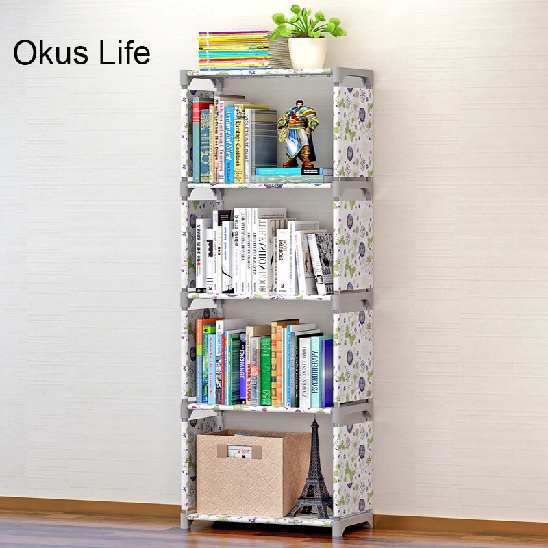 متعددة طبقة بسيطة الإبداعية رف تخزين الرف للكتب النباتات أشتات DIY الأطفال خزانة رف للأثاث المنزل