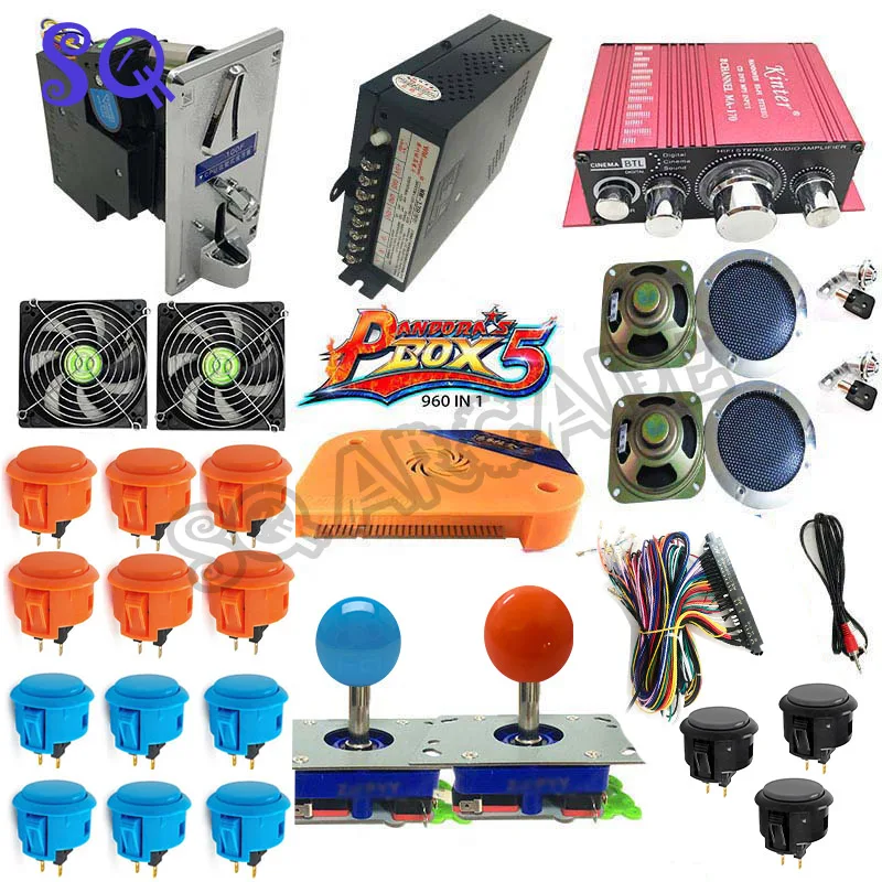  Arcade parts Bundles kit With Pandora Box 5 upgrade version VGA & HDMI output Joystick Buttons for 