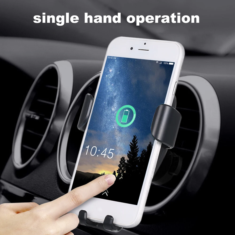 10W Car Charger Holder Qi Wireless Charger For iPhone XS Max X XR 8 Fast Charging Air Vent Phone Holder For Samsung Note 9 S9 S8