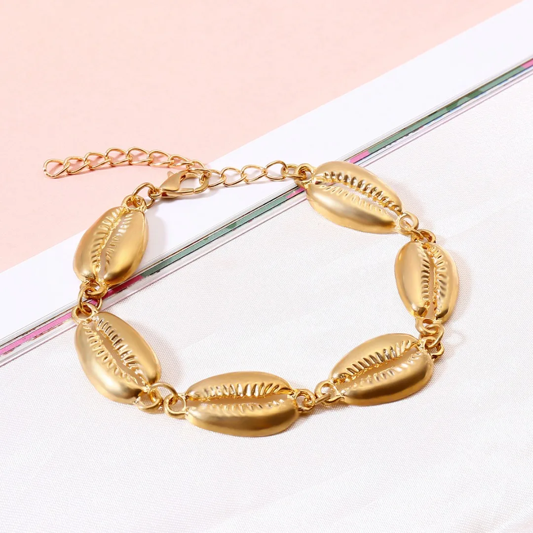 Trendy Hot Cowrie Shell Jewelry Bracelets for Women Silver Gold Color Beach Sea Ocean Seashell Bracelet Boho Jewelry