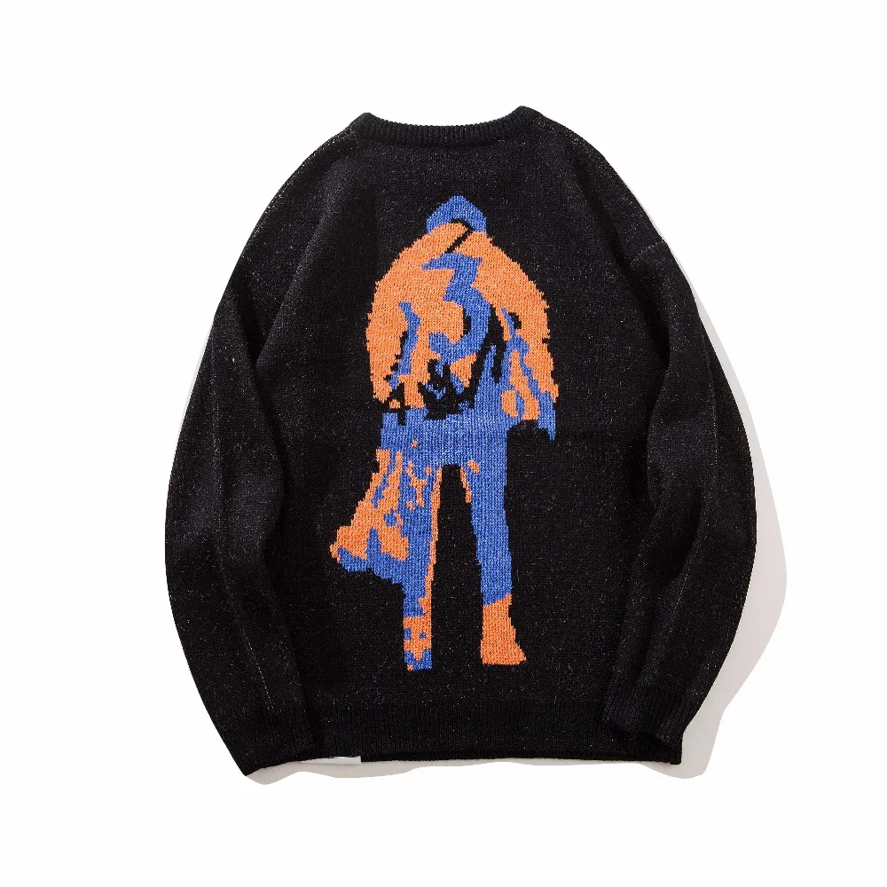 Dark Icon модный Мужской Жаккардовый свитер, мужские хипстерские свитера с круглым вырезом, уличная одежда