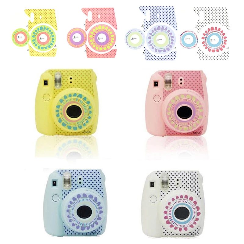 Для Instax Mini 8/9 наклейки с подсолнухами защита для Fujifilm Polaroid Camera|Плёночные и