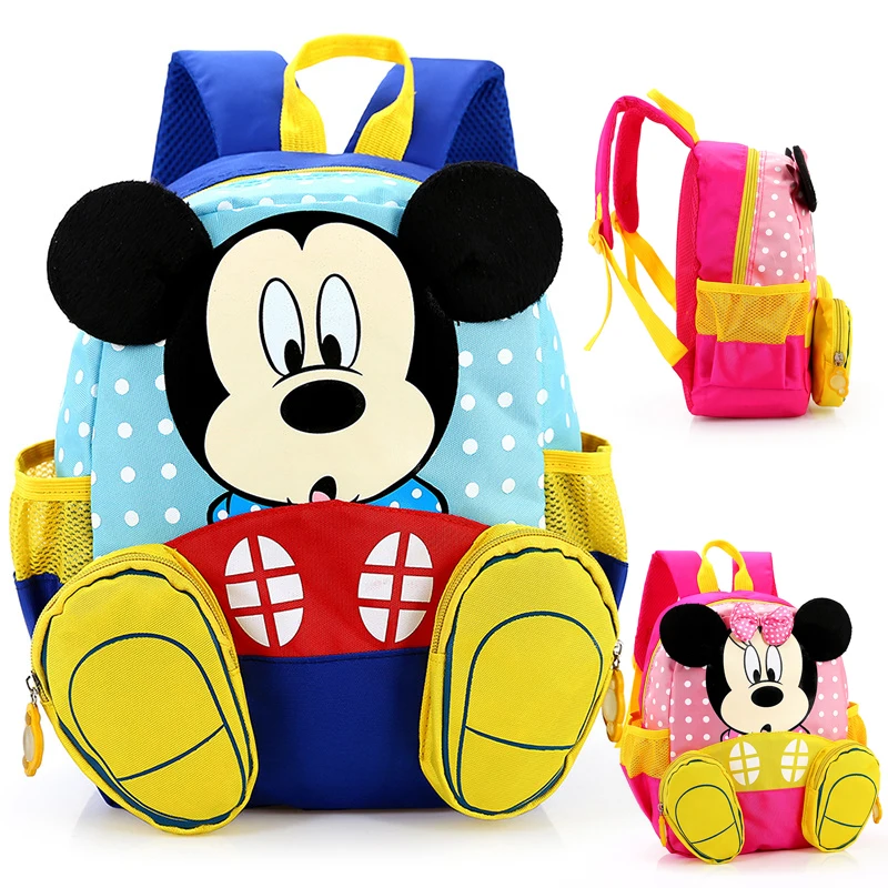  Student Burden Backpack Minnie Mickey Cartoon Backpack Boy Girl Kindergarten Primary School Bag Sna - 33049692791