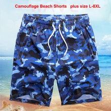 Мужские камуфляжные пляжные шорты, быстросохнущие шорты с принтом, шорты для серфинга, летние мужские шорты с эластичной резинкой на талии