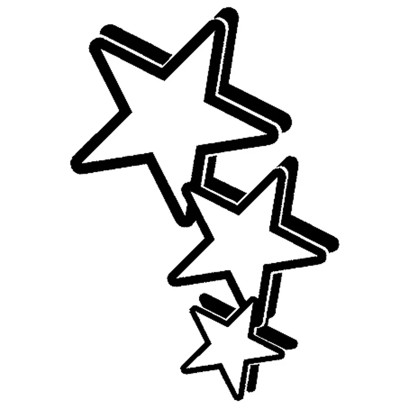 

8.5cm*12.4cm Cartoon Star Fashion Vinyl Car Styling Car Sticker Black/Silver S3-5285
