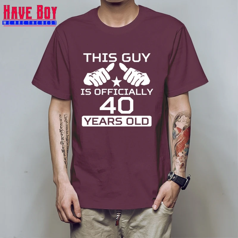 Футболка на день рождения для мальчика футболка 40 лет рубашка подарок Bday Ideas