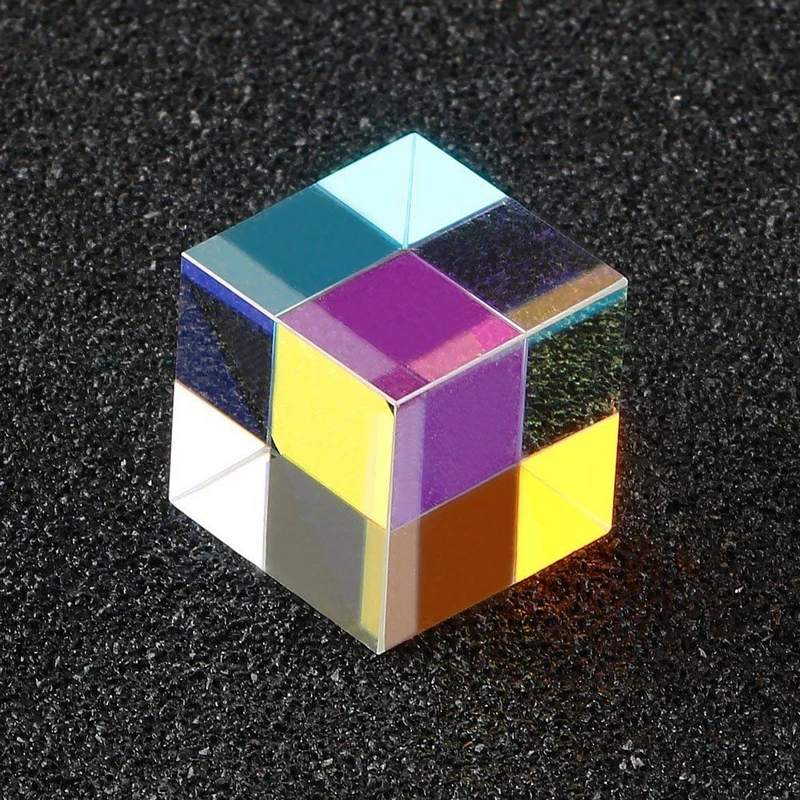 Cube Defective Cross Dichroic Prism RGB Combiner Splitter Glass Decor Ornament New