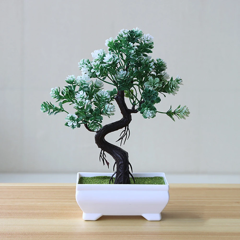1 шт. модное искусственное дерево в горшке бонсай имитация растение, украшение для дома стол центральные искусственные растения